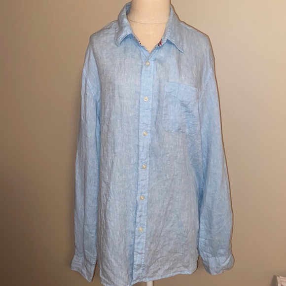 Other - Light Blue Linen Button Up